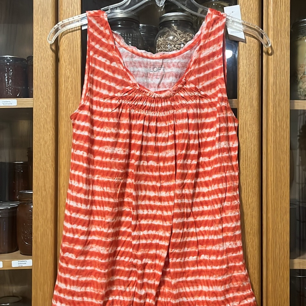 LOFT Women's Red Sleeveless Top